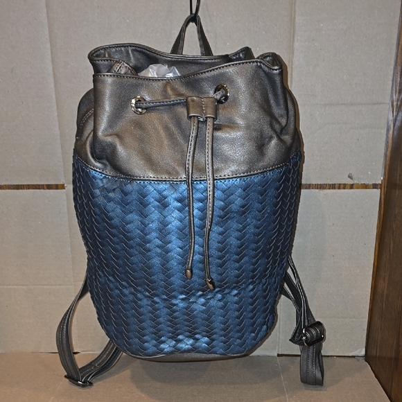 Deux Lux Large Blue Backpack with Chic Design - Picture 1 of 8